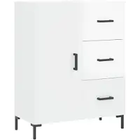 vidaXL Sideboard blanc brillant 69,5x34x90 cm Bois composite