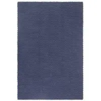 vidaXL Tapis rectangulaire Bleu marine 160x230 cm Coton