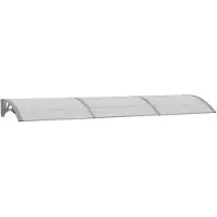 vidaXL Auvent de porte Gris 300x75 cm Polycarbonate
