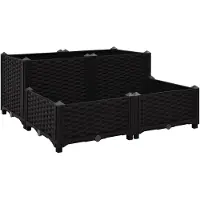 vidaXL Lit surélevé 80x80x38 cm Polypropylène