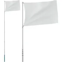 vidaXL Mât de drapeau télescopique argenté 5,55 m aluminium