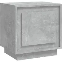 vidaXL Table de chevet gris béton 44x35x45 cm bois d'ingénierie