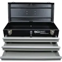Bgs Valise à outils métallique vide 3 tiroirs - 3312