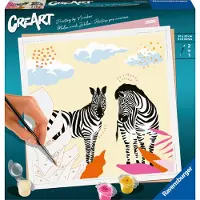 Ravensburger Puzzle Peinture au Numéro - CréArt - Zèbre - Jolane Edition