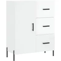 vidaXL Sideboard blanc brillant 69,5x34x90 cm Bois composite