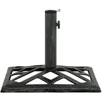 vidaXL Pied de parasol vert 44x44x31 cm Fonte
