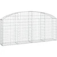 vidaXL Gabion avec arc surélevé 200x30x80/100 cm Fer galvanisé