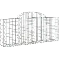 vidaXL Gabion avec arc surélevé 200x30x80/100 cm Fer galvanisé