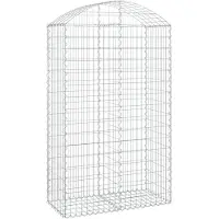 vidaXL Gabion avec arc surélevé 100x50x160/180 cm Fer galvanisé
