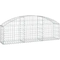 vidaXL Gabion avec arc surélevé 150x30x40/60 cm Fer galvanisé