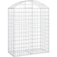 vidaXL Gabion avec arc surélevé 100x50x120/140 cm Fer galvanisé