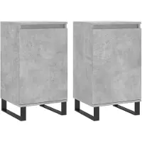 vidaXL Sideboards 2 pcs. Gris béton 40x35x70 cm Bois composite