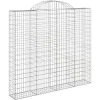 vidaXL Gabion avec arche haute 200x50x180/200 cm Fer galvanisé