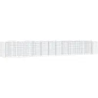 vidaXL Gabion haut-relief avec arche haute 600x100x100 cm Fer galvanisé
