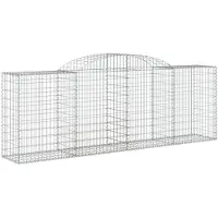 vidaXL Gabion avec arc surélevé 300x50x100/120 cm Fer galvanisé