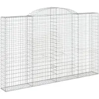 vidaXL Gabion avec arc surélevé 300x30x180/200 cm Fer galvanisé