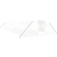 vidaXL Abri de jardin avec structure en acier 64 m² 16x4x2 m blanc