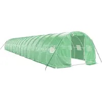 vidaXL Serre avec cadre en acier vert 54 m² 18x3x2 m