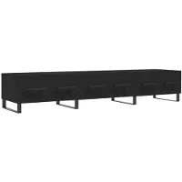vidaXL Meuble TV noir 150x36x30 cm bois d'ingénierie