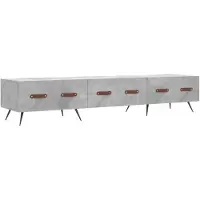 vidaXL Armoire TV gris béton 150x36x30 cm Bois composite