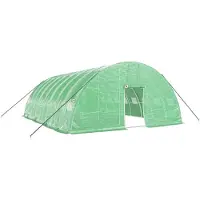 vidaXL Serre de jardin avec cadre en acier 48 m² 8x6x2.85 m vert