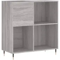 vidaXL Armoire à plateaux Gris Sonoma 84,5x38x89 cm Matériau dérivé du bois