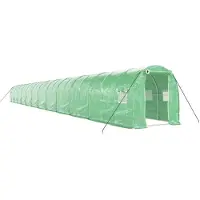 vidaXL Serre de jardin avec cadre en acier 48 m² 24x2x2 m vert