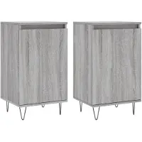 vidaXL Sideboards 2 pcs. Gris Sonoma 40x35x70 cm Bois composite