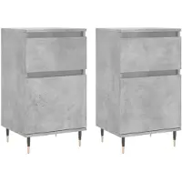 vidaXL Sideboards 2 pcs. Gris béton 40x35x70 cm Bois composite