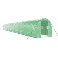 vidaXL Serre avec cadre en acier vert 40 m² 20x2x2 m