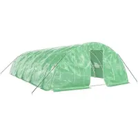 vidaXL Serre avec cadre en acier vert 50 m² 10x5x2,3 m