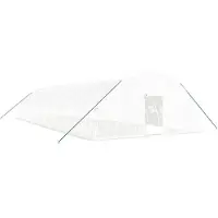 vidaXL Serre avec cadre en acier blanc 96 m² 16x6x2,85 m