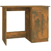 vidaXL Bureau chêne fumé 100x50x76 cm bois composite