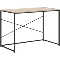 vidaXL Table d'ordinateur noir et aspect chêne 110x60x70cm bois composite