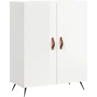vidaXL Sideboard blanc brillant 69,5x34x90 cm Bois composite