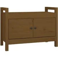vidaXL Banc d'entrée Marron miel 80x40x60 cm Bois de pin massif