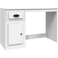 vidaXL Bureau avec tiroir blanc 115x50x75 cm Bois composite