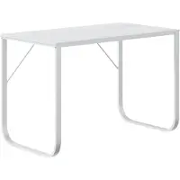 vidaXL Table d'ordinateur blanc 110x60x73 cm bois composite