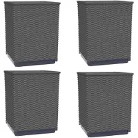 vidaXL Jardinières 4 pcs noir 30x30x37 cm polypropylène