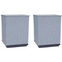 vidaXL Jardinières 2 pcs gris clair 30x30x37 cm polypropylène