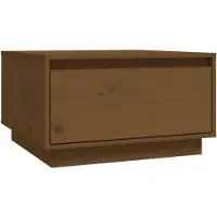 vidaXL Table basse marron miel 55x56x32 cm pin massif