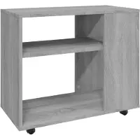 vidaXL Table d'appoint Sonoma gris 70x35x55 cm Bois d'ingénierie