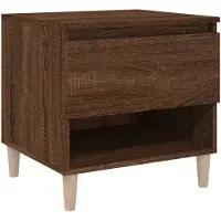 vidaXL Table de chevet Chêne brun 50x46x50 cm Bois d'ingénierie