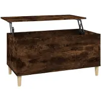 vidaXL Table basse chêne fumé 90x44,5x45 cm bois composite