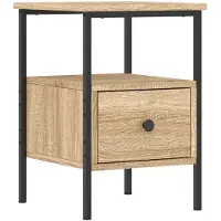 vidaXL Table de chevet chêne sonoma 34x36x50 cm bois d'ingénierie