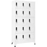 vidaXL Armoire à casiers Blanc 90x40x180 cm Acier