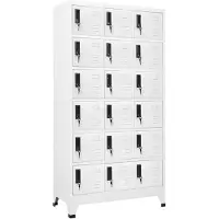vidaXL Armoire à casiers Blanc 90x40x180 cm Acier