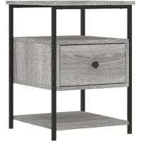 vidaXL Table de chevet sonoma gris 40x42x56 cm bois d'ingénierie