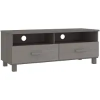 vidaXL Armoire TV HAMAR gris clair 106x40x40 cm Pin massif