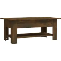vidaXL Table basse chêne fumé 102x55x42 cm Bois composite